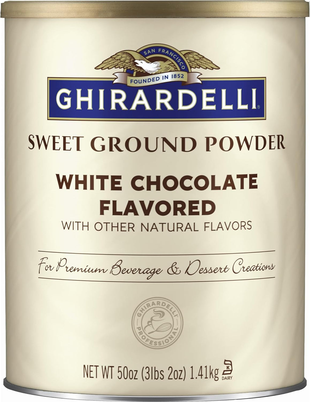 Ghirardelli Sweet Ground White Chocolate Flavor Powder, 3.12 lbs.