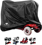 Mobility Scooter Storage Cover Upgrade All Weather Protection Mobility Scooter Accessories, Electric Wheelchair Cover Machine Washable (Black, 48"L x 22"W x 38"H)