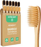 GENKENT Ultra Soft Bamboo Toothbrush, 12 Pack, 0.15mm Bristles