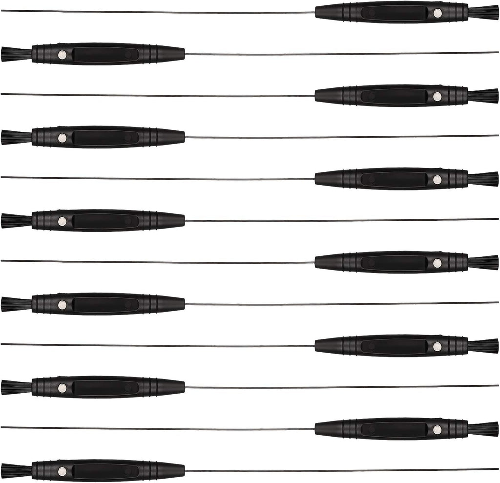 12 Packs Multifunctional Hearing Aid Cleaning Kits with Brush and Wire Cleaner for Sound Tubes, Hearing Aid Cleaning Brush with Magnet for Universal Cleaning