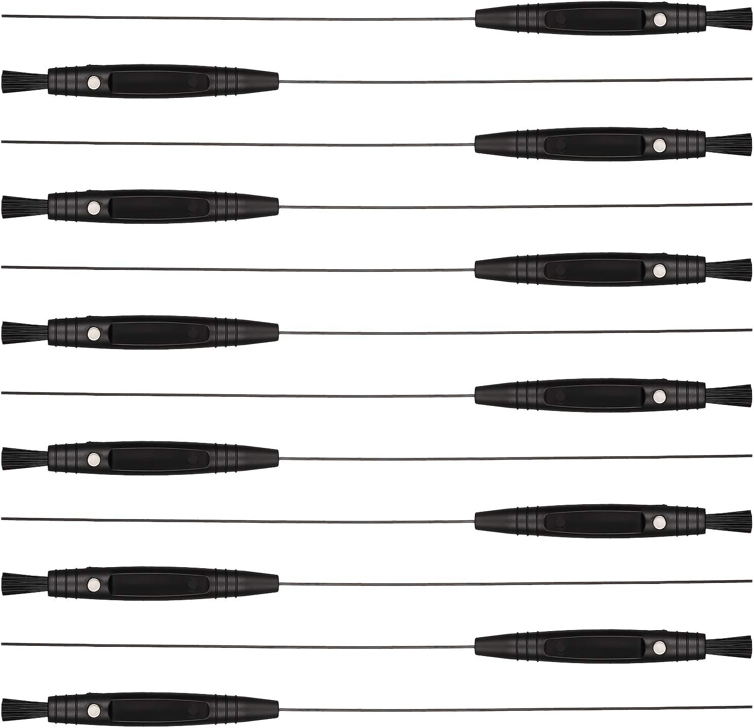 12 Packs Multifunctional Hearing Aid Cleaning Kits with Brush and Wire Cleaner for Sound Tubes, Hearing Aid Cleaning Brush with Magnet for Universal Cleaning