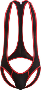 Men's Mesh Jockstrap Leotard Underwear Jumpsuits Wrestling Singlet Bodysuit
