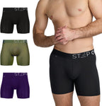 STEP ONE Mens Boxer Briefs, Underwear for Men Pack of 5, Anti Chafing Mens Underwear, Comfortable Moisture-Wicking Boxers