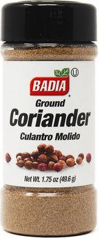 Badia Ground Coriander, 1.75 oz – Premium Culantro Spice, Bright, Citrusy & Slightly Peppery Flavor