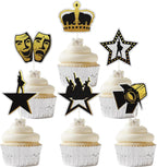 18pcs American Musical Cupcake Topper,Broadway Inspired Happy Birthday Cake Decor, The Famous Musical Bday Party Decorations For Kids Adults Fan