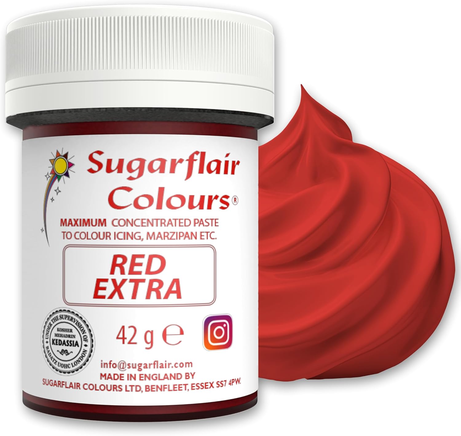 Sugarflair Maximum Concentrated Paste Edible Food Colouring 42g - Red Extra