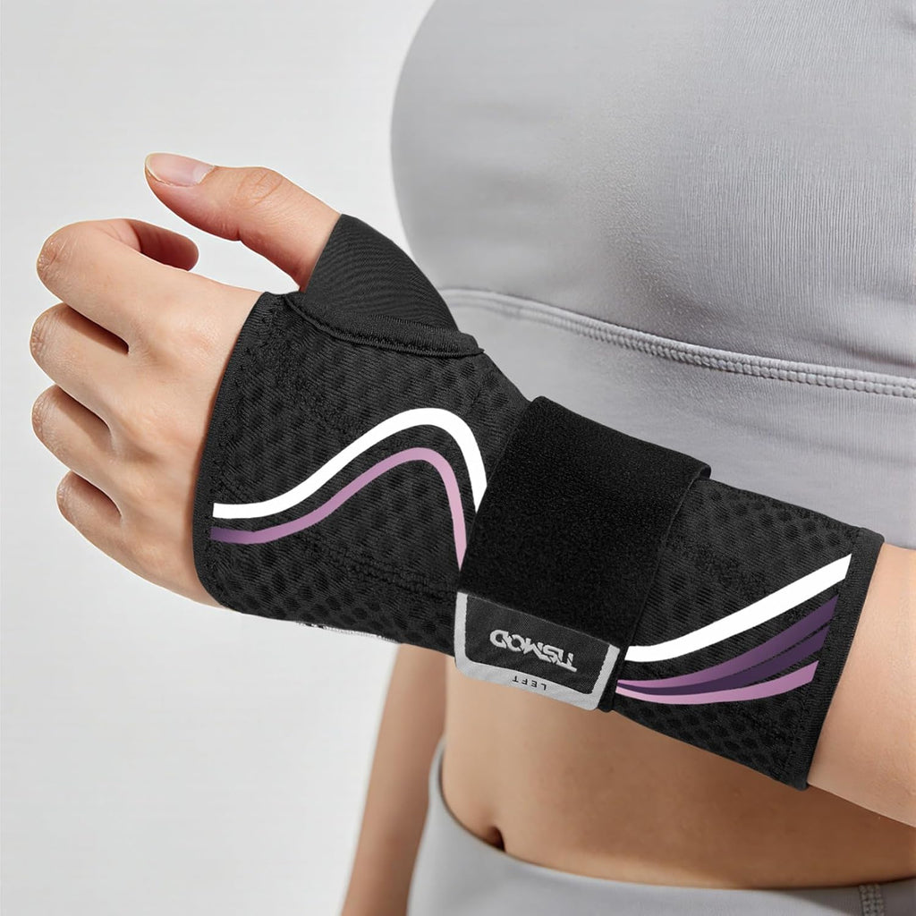 Wrist Brace for Carpal Tunnel,Night Wrist Support Pain Relief Wrist Splint for Arthritis Tendonitis Sprains Hand Brace for Work Fit for Women and Men(Right,XS-M)