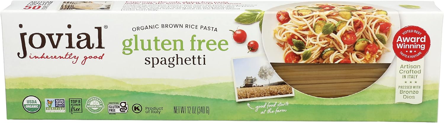 JOVIAL Organic Brown Rice Spaghetti Pasta, 12 OZ