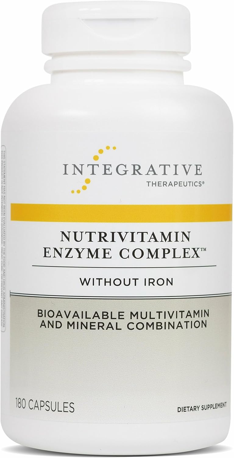 Integrative Therapeutics NutriVitamin Enzyme Complex - Multivitamin Supplement for Antioxidant Support* - Digestive Enzymes with Essential Nutrients - Dairy-Free - 180 Capsules (60 Servings)