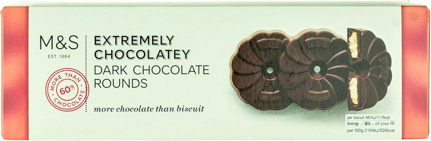 Marks & Spencer Extremely Chocolately Rounds Dark Chocolate Biscuits 200g
