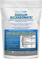 Organic Use Sodium Bicarbonate Alkaline Supplement for Alkalinity. Support Kidneys & Stomach Acid Neutralizer w/Alkaline Superfoods. Sodium Bicarbonate Powder Kidney Immune Support Antacid Sports 1LB