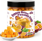 Fangkic Freeze Dried Passion Fruit 9 oz/255 g, 100% Natural, No Sugar or Additives, Frozen Passion Fruit Tea, Tart Freeze Dried Fruit, for Cake, Drink, Baking, Yogurt, Travel