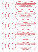 Adhesive Protective Hygiene Try On Stickers for Swimwear,Swimsuits and Lingerie,4x2 inch,100 Pcs Per Pack