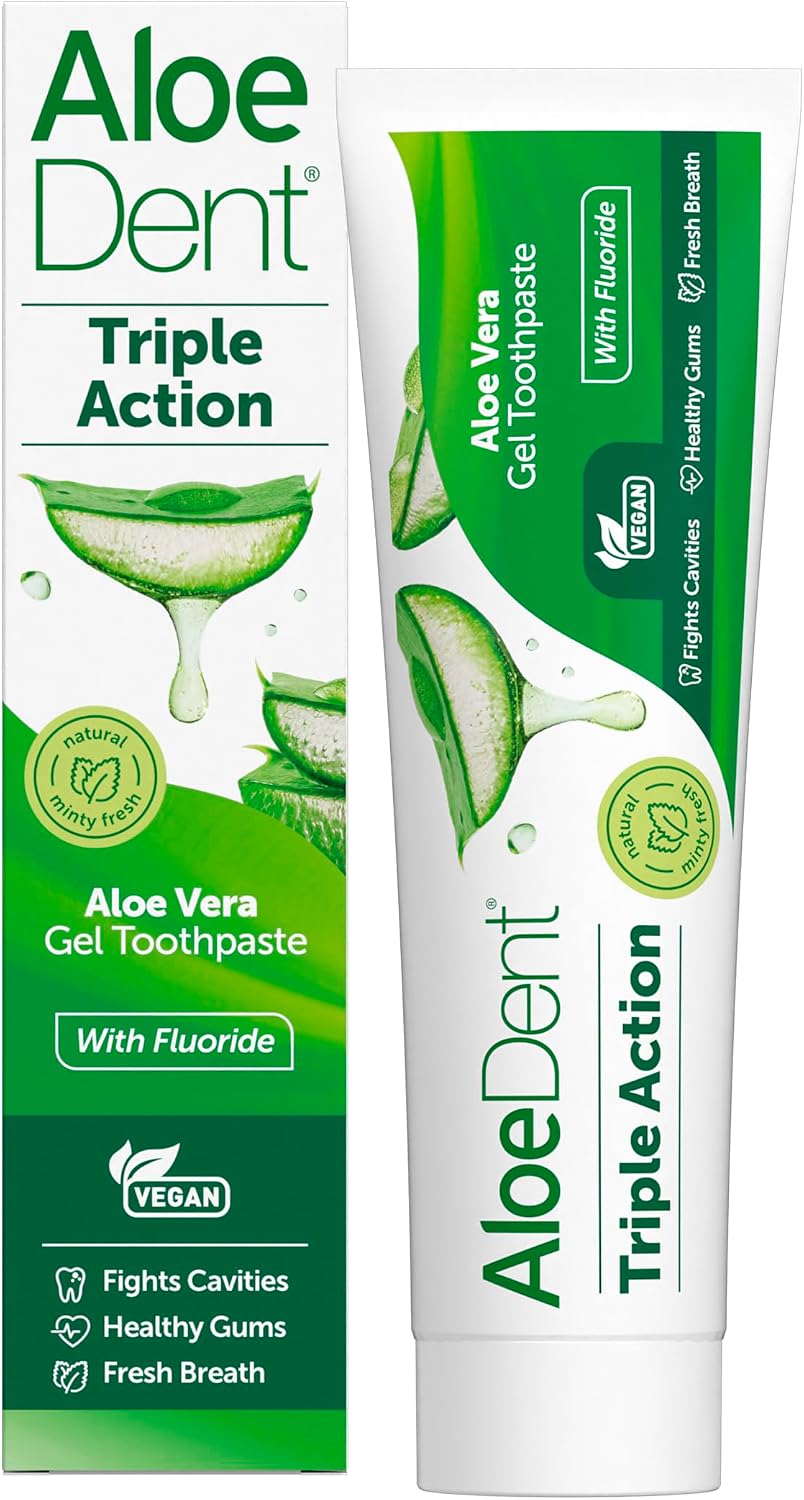 Aloe Dent Triple Action Aloe+CoQ10 Toothpaste FLUORIDE - Peppermint 100ml