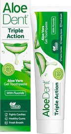 Aloe Dent Triple Action Aloe+CoQ10 Toothpaste FLUORIDE - Peppermint 100ml