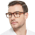 OCCI CHIARI Reading Glasses Men Fashion Rectangle Readers(1.0 1.25 1.5 1.75 2.0 2.25 2.5 2.75 3.0 3.5 4.0 5.0 6.0)