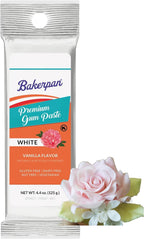Bakerpan White Gum Paste for Cake Decorating, Create Flowers, Leaves, Elegant Ruffles - 4.4 Ounces, Vanilla Flavor (Made in USA)