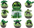 25pcs Hulk Cake Toppers Cupcake Toppers Cake Decorations,Hulk Birthday Party Supplies Decorations (4)