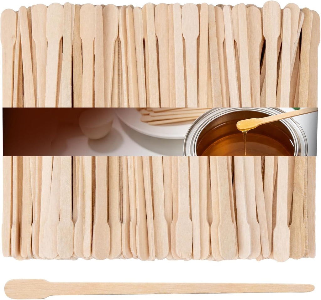 200Pcs Eyebrow Wax Sticks - Small Wooden Waxing Sticks Wooden Wax Applicator for Nose Eyebrows Lips Hair Removal Waxing Essentials Mini Craft WoodSticks Esthetician Supplies for Home Salon Use