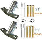 Broom Handle Bracket, Multiple Mounting Options, Galvanized Metal Bracket for 25-30mm Wooden Handle, 2pcs