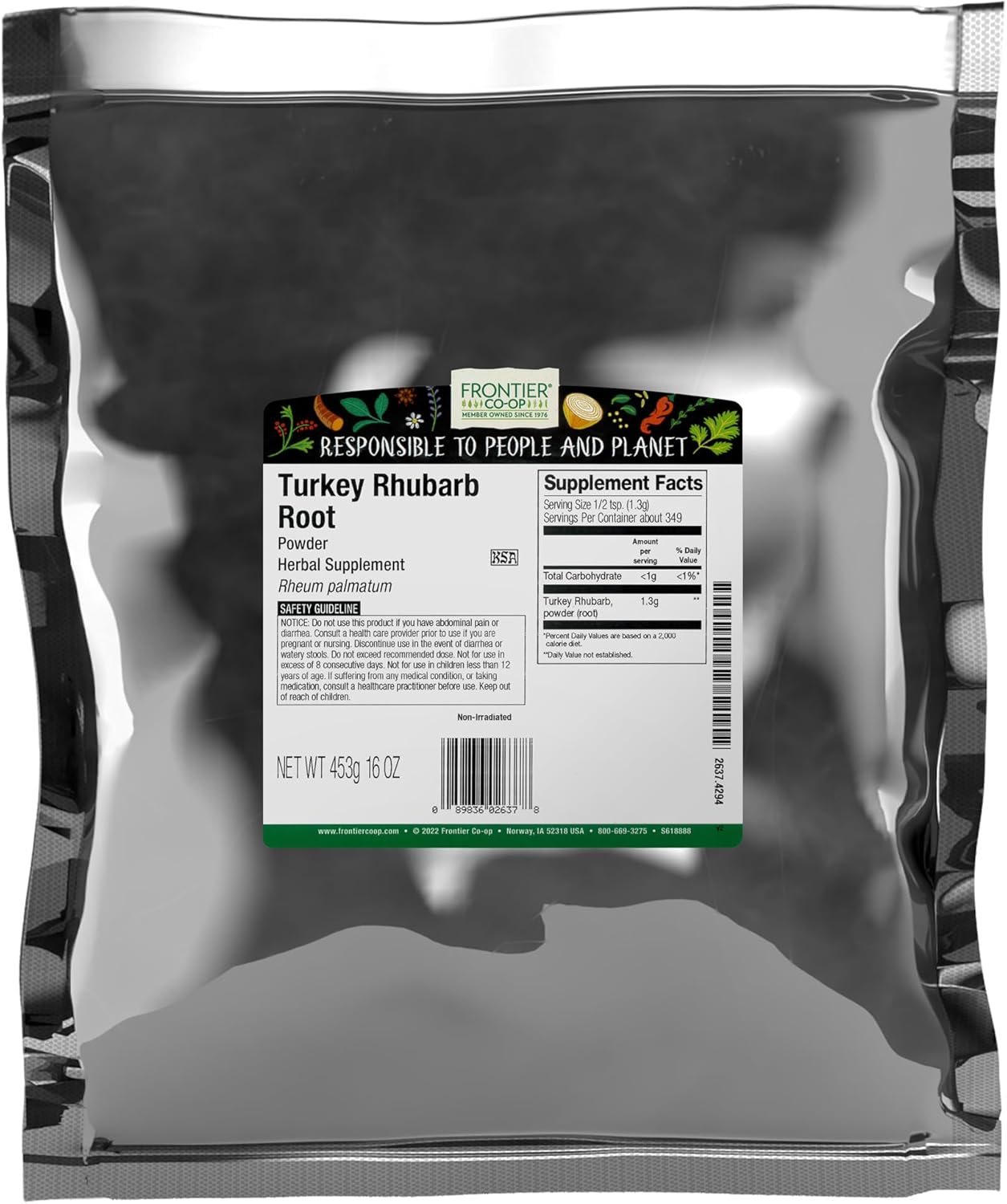 Frontier Co-op Turkey Rhubarb Root Powder 1lb