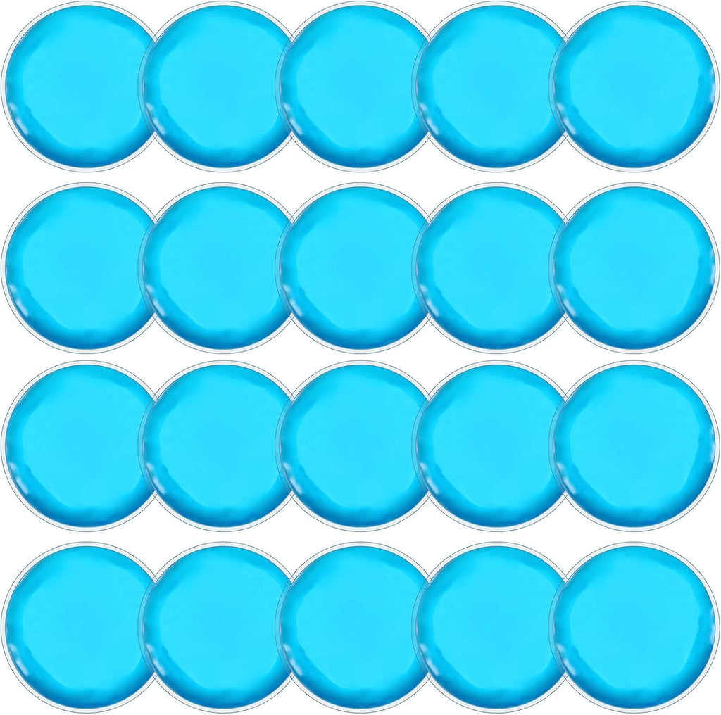Reusable Ice Packs for Injuries, 20 Pack Round Ice Packs for Face, Gel Ice Pads Small Hot Cold Compress Ice Bag for Eyes After Surgery, Face, Wisdom Teeth, Breast Surgery