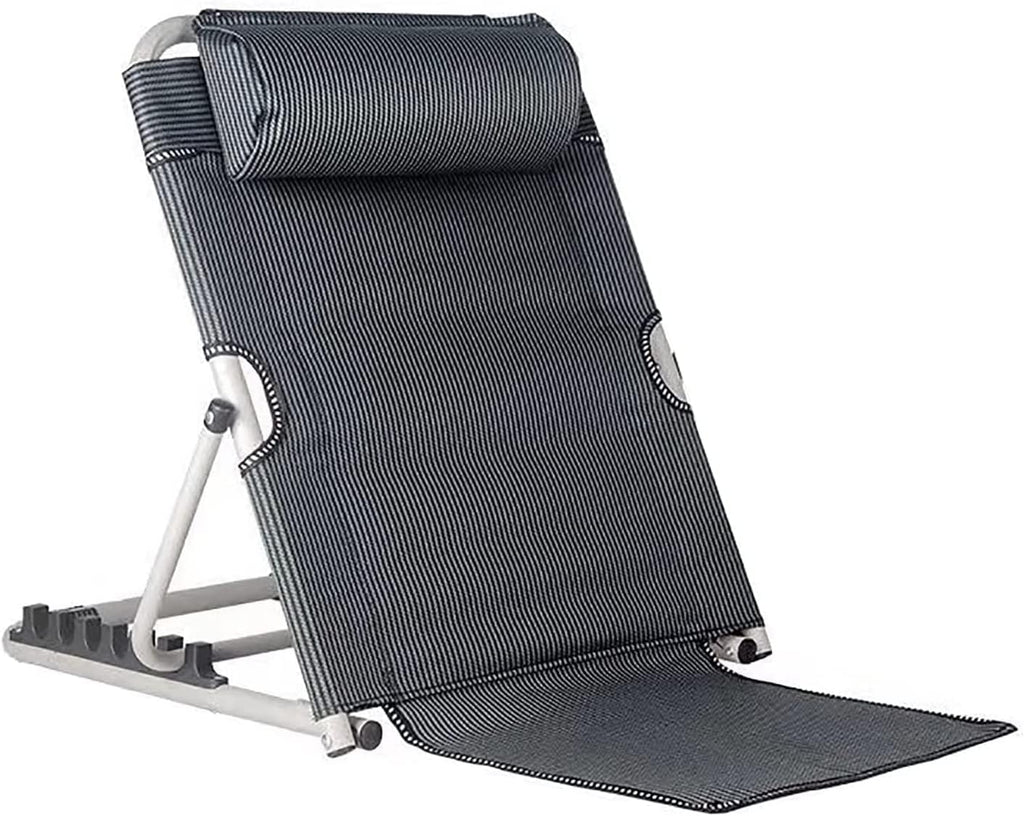 Jarler Bed Backrest Adjustable Chair - Lifting Folding Bed Back Rest Support Resting Reading Seating Beach, 6 Degree Sit-up Folding Wedge for Elder Disability (Oxford Cloth, Black)