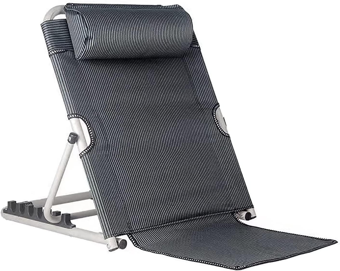 Bed Backrest Adjustable Chair - Lifting Folding Bed Back Rest Support Resting Reading Seating Beach, 6 Degree Sit-up Folding Wedge for Elder Disability (Oxford Cloth, Black)