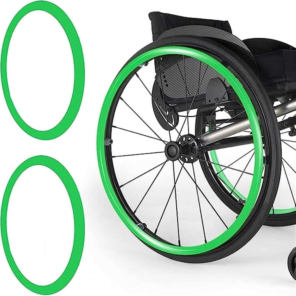 1 Pair 24Inch Silicone Wheelchair Push Rim Covers,Non-Slip Wear-Resistant Hand Push Cover,1 Pair Wheelchair Rear Wheel Push Rim Cover,Improve Grip[Energy Class A]