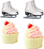 Ice Skating Cupcake Toppers 18-Piece Icelandic Themed Happy Birthday Decorations, This is a great ice skating themed birthday party, baby shower or retro ice skating party decoration. SugarGera