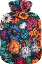 Floral Bouquet Hot Water Bottles Water Heating Pad Hot Water Bag for Menstrual Cramps, 1 Liters