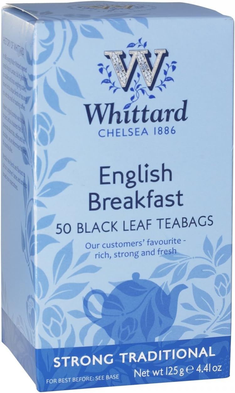 Whittard English Breakfast, 50 Black Leaf Tea Bags