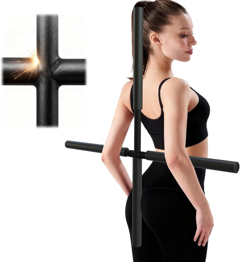 Back Straightener Posture Corrector for Women and Men - 32 Inch Heavy Duty Back Cracker with Anti-Slip and Cushioning Pads - Compatible Back Stretcher for Whole Family