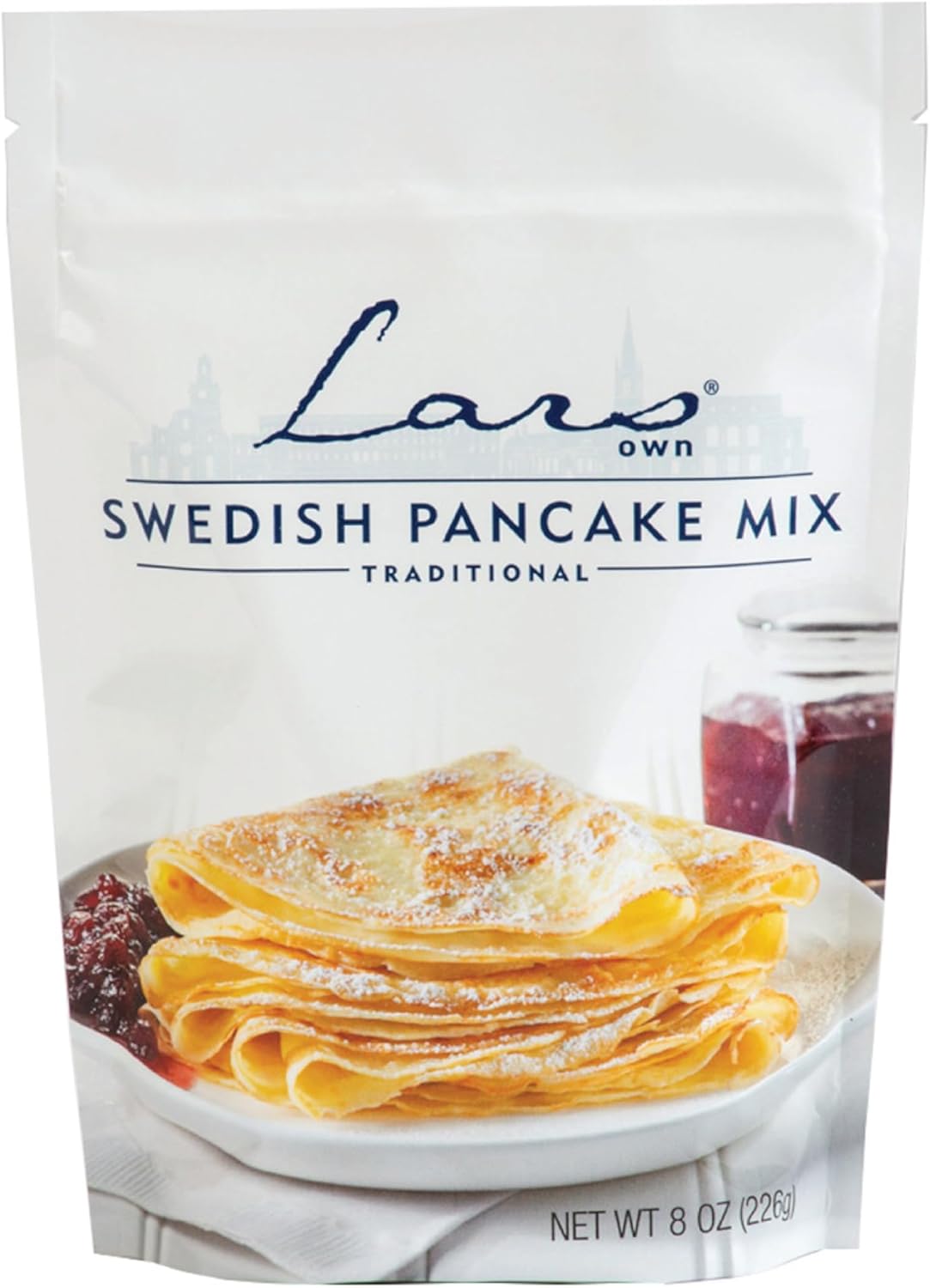 Lars Own Traditional Swedish Pancake Mix, Thin Scandinavian Crepe Style Pancakes, 8 oz