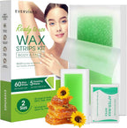 Body Wax Strips for Hair Removal: 60 Strips (40 Large, 20 Small) & 5 Oil Wipes – Gentle & Fast for Body & Face – Ideal for women& Men Home & Travel (1 pack)