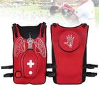 Airway Obstruction Simulation Training Vest, Anti Choking Obstruction Trainer Vest, Adjustable Shoulder Straps and Waist Belt, for Nurse & Student First Aid Teaching aldult-A-Red