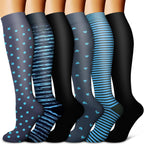 Copper Compression Socks for Women & Men (6 pairs) - Best Support for Nurses, Running, Hiking, Recovery