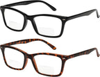 Yogo Vision Bifocal Reading Glasses 2 Pack Fashion Comfort Quality Bifocal Readers for Men and Women