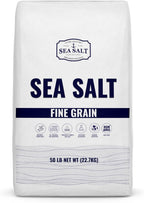 Bulk Kosher Fine Sea Salt for Commercial Use, Food Grade Non-Iodized with No Additives, Pure & Unrefined Kosher Salt, 50 lb Bag