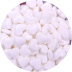 NCS Jumbo Heart Shaped Edible Sprinkles – White Cupcake, Cake & Cookie Decorations, 8 oz