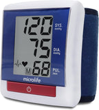 Microlife Wrist Blood Pressure Monitor, Automatic Portable Digital Blood Pressure Machine, Adjustable Cuff Fits Most – 5.3" - 7.7", Pulse Reading/Irregular Heartbeat Detector, Includes Carrying Case
