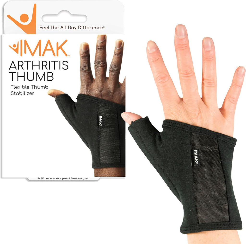 Brownmed IMAK Compression Arthritis Thumb - Compression Sleeve & Stabilizer for Arthritis & Carpal Tunnel Support - Medium