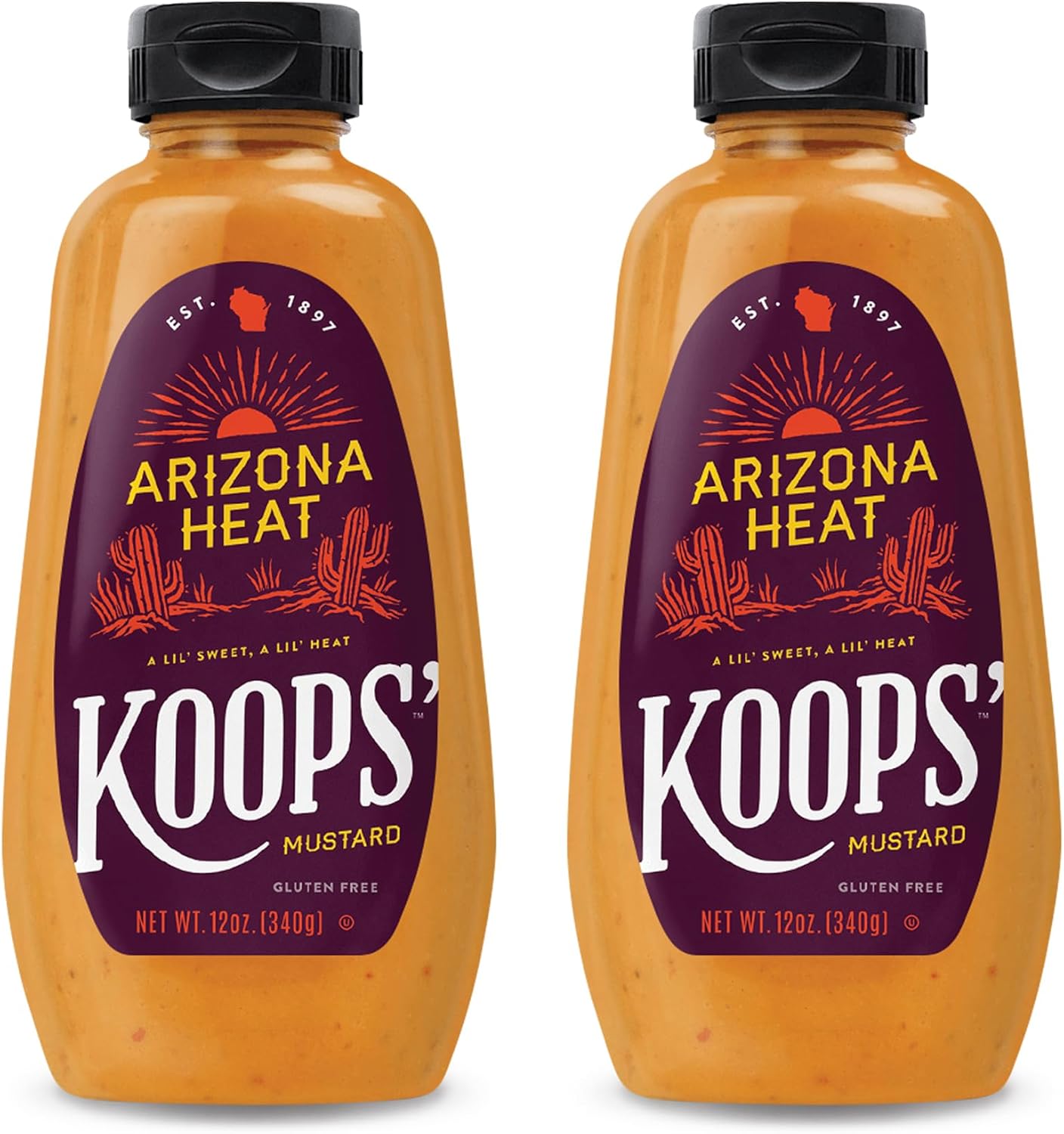 Koops' Arizona Heat Mustard, 12 Ounce (Pack of 2)