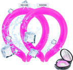 2PCS Neck Cooling Tube with Cold Insulated Bag,Reusable Ice Neck Cool Wearable Body Cooling Products for Summer Heat (Pink*2)