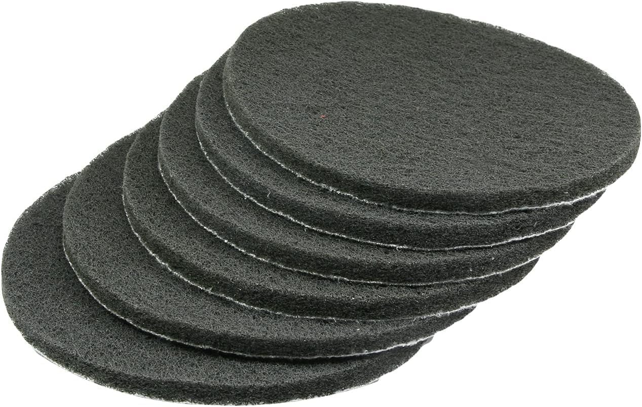 Utoolmart 7 Inch Scrubber Scouring Pads 1000 Grits Drill Scuffing Disc Hoop and Loop Surface Conditioning Disc Replacement Scrub Pads Gray 6Pcs