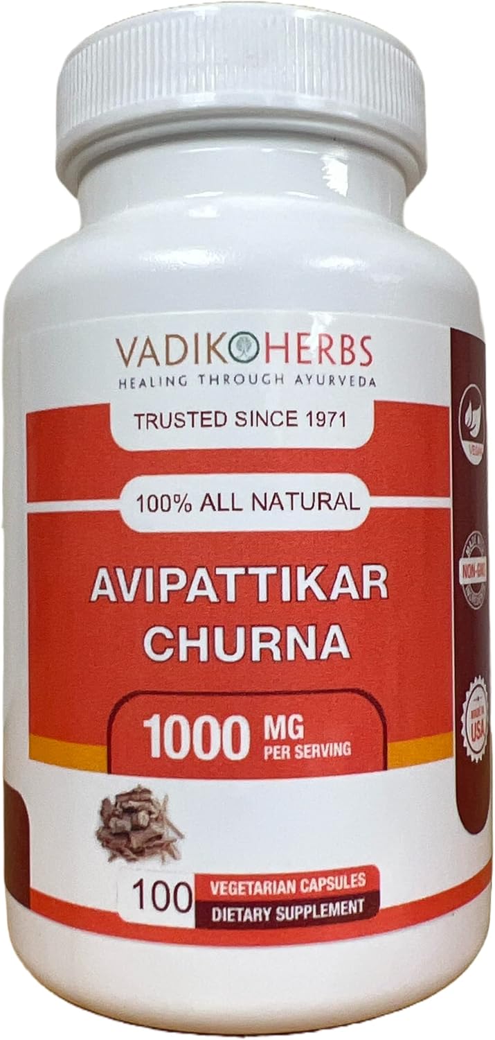 Vadik Herbs Avipattikar Churna Powder 100 Vegicaps
