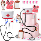 18PCS Nurse Cake Topper Nursing Cupcake Toppers for Nursing Doctor Graduation Party Supplies