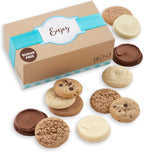 Cheryl's Cookies Sugar-Free Cookie Gift Box, w/12 Kosher Chocolate Chip, Snickerdoodle, Lemon, Buttercream-Frosted Triple Chocolate & Cinnamon Oatmeal Cookies, Individually Wrapped, All Occasions