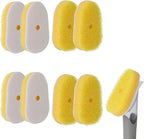 8 Packs Dish Wand Sponge Refills for Scrub Daddy Dish Daddy - Replacement Heads for Dish Sponges, Non Scratch Dish Washing Scrubbers, Ideal for Kitchen Cleaning, Yellow (Only Sponge Heads)