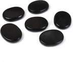 6Pcs Hot Massage Stones Set Natural Basalt Heated Warmer Stone for Spa Massage 2.36 x 3.14in (6x8cm) 2